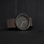 Tube Watch D42 // Black // Sand Cordura + Leather (Black Leather)