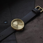 Tube Watch D38 // Brass // Gray Cordura + Leather (Black Leather)