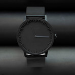 Tube Watch T40 // Black // Sand Nato (Black Leather)