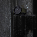 Tube Watch D38 // Black // Sand Cordura + Leather (Black Leather)