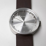 Tube Watch D38 // Steel // Sand Cordura + Leather (Black Leather)