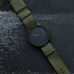 Tube Watch T32 // Black // Sand Nato (Black Leather)