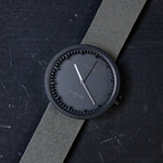 Tube Watch D38 // Black // Sand Cordura + Leather (Black Leather)