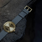 Tube Watch D38 // Brass // Gray Cordura + Leather (Black Leather)