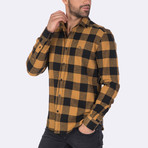 Noah Dress Shirt // Black + Mustard (XS)