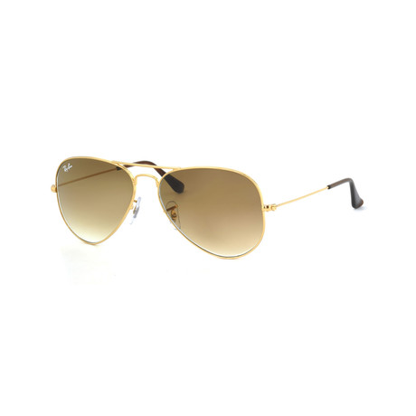 Unisex Large Aviator Sunglasses // Brown