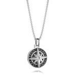 North Star Necklace // Silver + Black