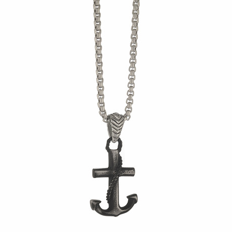 Anchor Necklace // Gunmetal