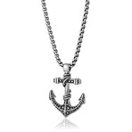 Anchor Necklace // Silver