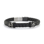 Anchor + North Star Bracelet // Black (M)