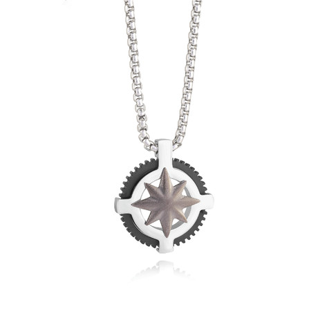 North Star Necklace // Black + Gunmetal