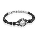 North Star Bracelet // Black + Silver