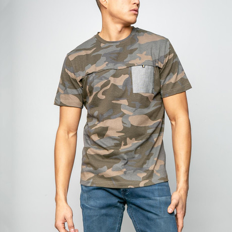 Holleigh Short Sleeve Knit T-Shirt // Camo (M)