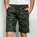 Mandeville Jogger Knit Shorts // Camo (M)