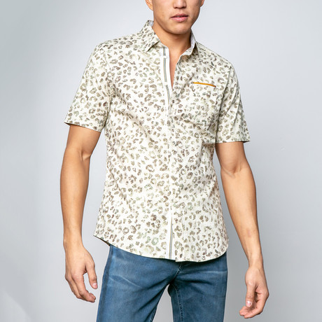 Aliso Short Sleeve Woven Shirt // Beige (S)