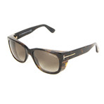 Tom Ford // Men's Gradient Rectangular 664689738755 Sunglasses // Tortoise Shell