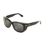 Tom Ford // Men's Carson Signature T-Bar Wrap 664689738748 Sunglasses // Black