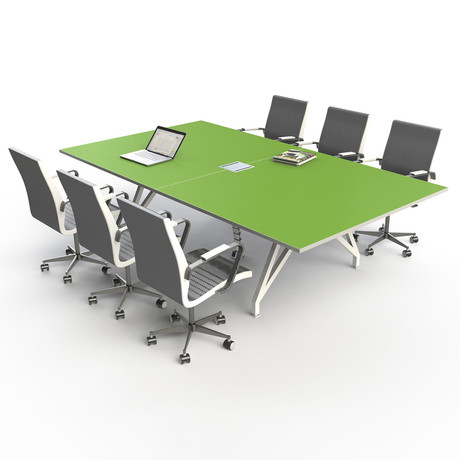 EYHOV Sport Conference Table 9 + Power Module (Scale Green + White)