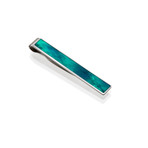 Open Pocket Polished Tie Clip (Mother of Pearl // Gray)