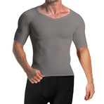 Men's Compression + Core Support Short Sleeve Shirt // Gray (Small)