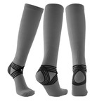 Elite 2.0 Unisex Ankle Support Compression Wrap // Gray + Black