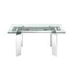 REAGAN // Motorized Dining Table // Clear Glass