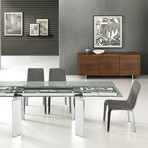 REAGAN // Motorized Dining Table // Clear Glass