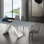 Camila // Motorized Dining Table (Gray Glass)