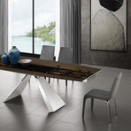 Camila // Motorized Dining Table (Gray Glass)