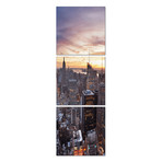 New York Sunset Vertical Triptych