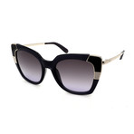Women's SF889S-057 Rectangle Sunglasses // Black Crystal Gray + Gray