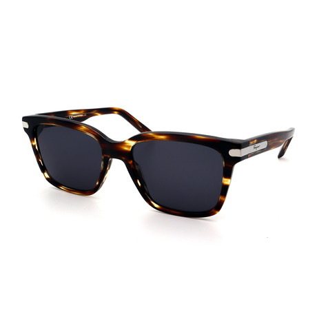 Salvatore Ferragamo Unisex SF917S-216 Square Sunglasses // Striped Brown