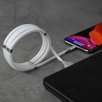 Anti-Tangle Cable // Smoke White (USB-C To USB-A // 3.3 ft)