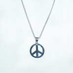 Dell Arte // Sterling Silver Peace Pendant + Chain // Silver