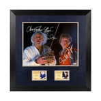 Michael J. Fox + Christopher Lloyd // Autographed Photo Display // Back to the Future Marty McFly + Doc Brown