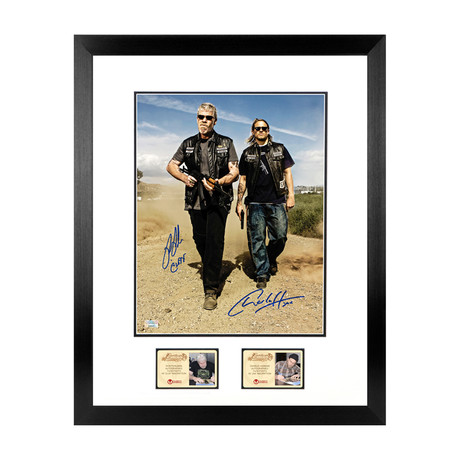 Charlie Hunnam and Ron Perlman // Autographed Sons of Anarchy Men of Mayhem Framed Photo // 11X14