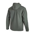 Hooded Zip Up Jacket // Green (XL)