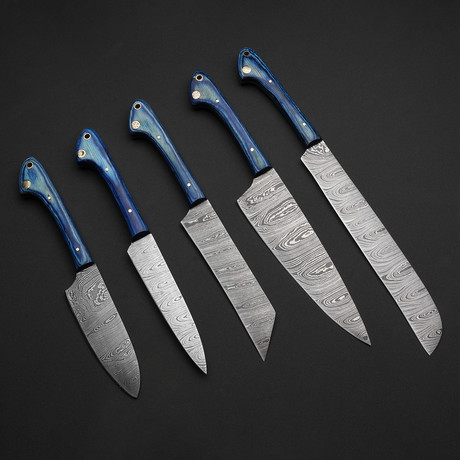 Chef Knives // Set Of 5 Pieces // Blue Sheet