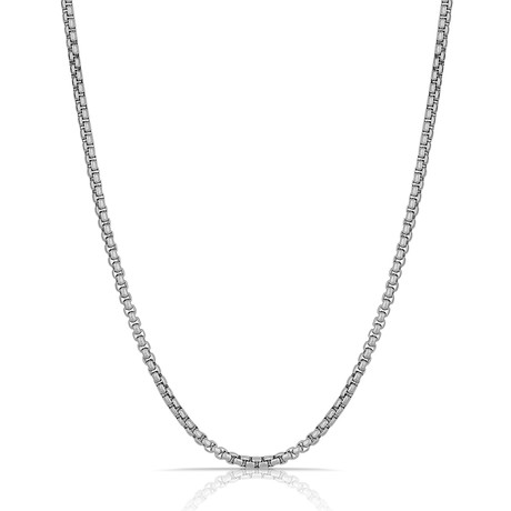 Box Chain Necklace // Silver