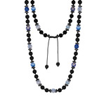 Bead Necklace // Black + Blue