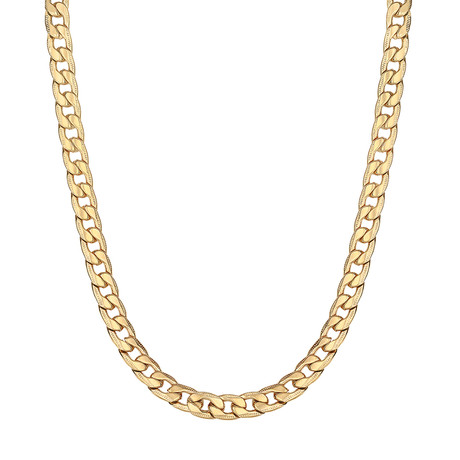 Thick Cuban Link Necklace // Gold