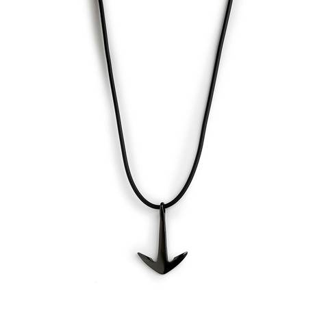 Silicone Anchor Necklace // Black