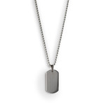 Steel Tag Necklace // Silver