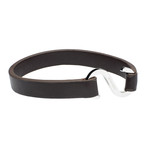 Andy Leather Bracelet // Brown + Silver