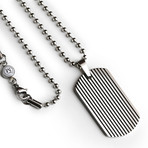 Steel Tag Necklace // Silver