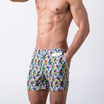 Larvotto Swim Short // Sebras Blue (X-Small)