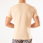 Carlton T-Shirt // Beige + Green (X-Small)