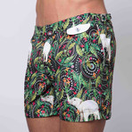 Larvotto Swim Short // Olifant Green (X-Small)