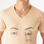 Negresco T-Shirt // Beige + Green (X-Small)