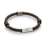 Braided Leather Bracelet V2 (Black)
